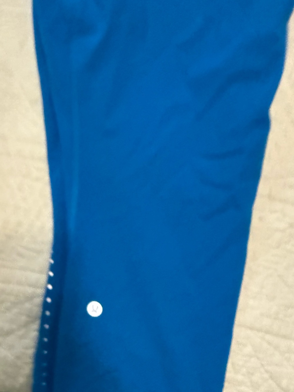 Lululemon Blue Athletic Leggings with Reflective Dot Logo size 18